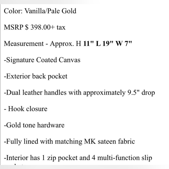 Authentic Michael Kors Large Tote Bag Purse 👜 - Picture 2 of 10